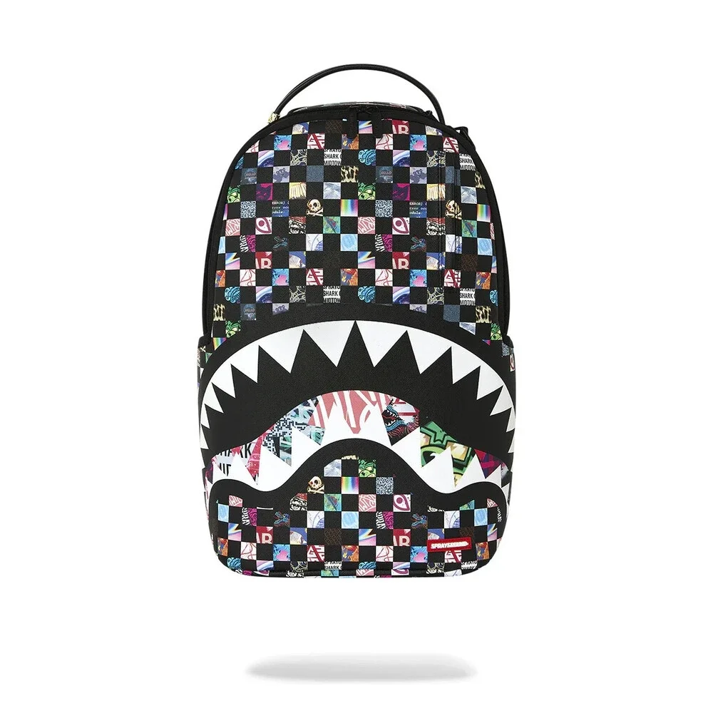 Spray Sharkverse Universe Backpack Black White Razy Check Dlxsv Graphic SPR325